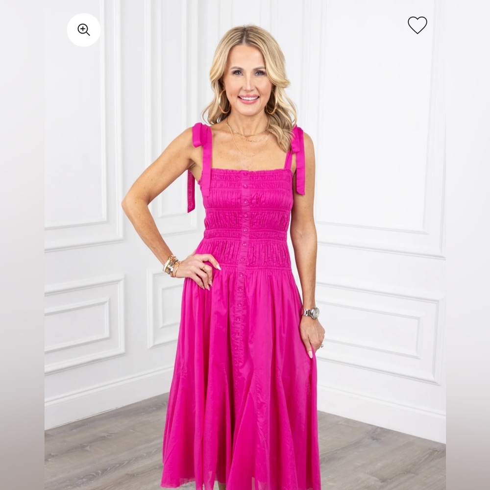 NWOT Pink midi dress -size x-small, no flaws or stains!!